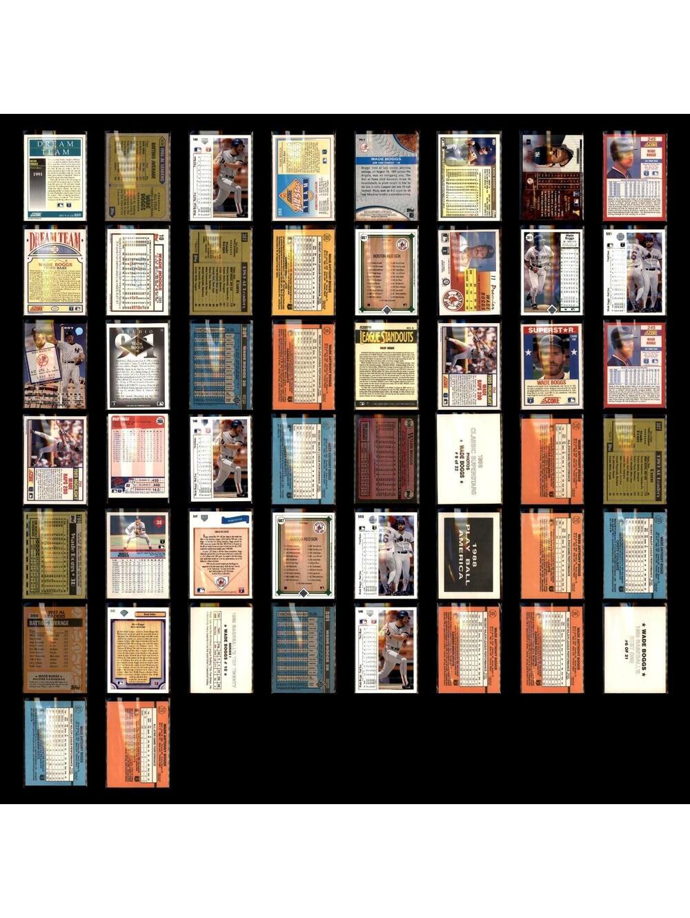 Wade Boggs Lot 50 Baseball Cards 1991 Score Dream Team Boston Red Sox Set MLB NM - Picture 2 of 13